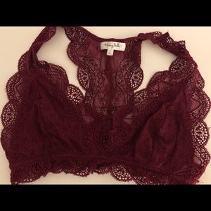 Honey Belle bralette in burgundy